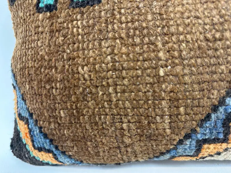 Pillow, 12x20 Brown Cushion, Ethnical Kilim Rug Pillow, Chair Pillow Sham, Turkish Pillow, Vintage Kilim Throw Pillow - 2
