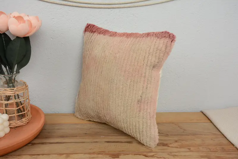 Interior Designer Pillow, Boho Chic Cushion Cover, Kilim Pillow, Vintage Pillow Case, Cushion Cover, 12x12 Beige Cushion, Vintage Pillow - 4
