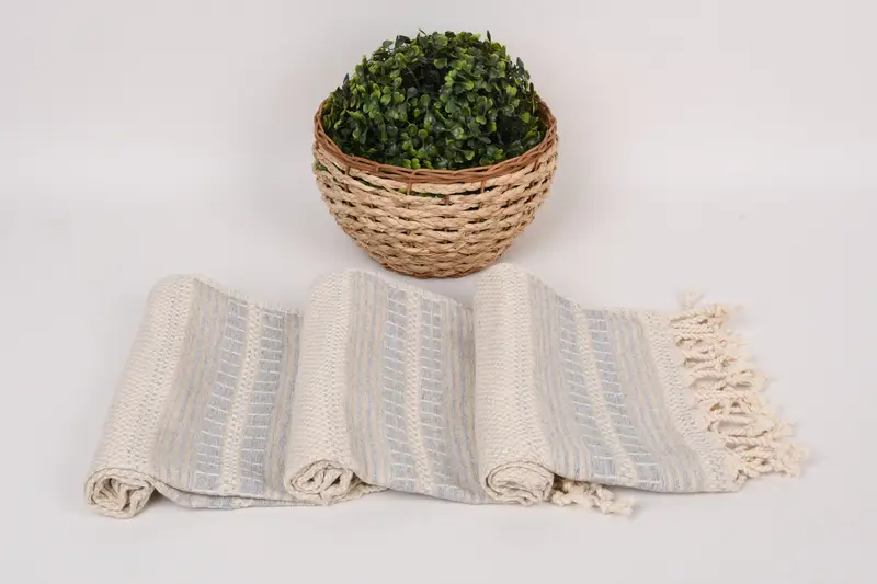 Regalo mejor amigo, toalla a rayas de lino 40x20, regalo de boda, regalo de la madre del novio, toalla de mano personalizada, toalla de viaje, toalla de cocina de monograma - 8