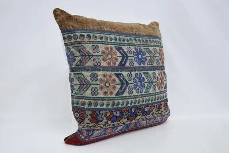 Pillow, Home Decor Pillow, 28x28 Beige Pillow Case, Throw Kilim Pillow, Garden Pillow Case, Vintage Pillow, Pastel Pillow Cover, Natural Cushion - 3