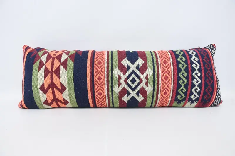 Gestreiftes braunes Vintage-Kissen, 16 x 42 Zoll Hauptschlafzimmer-Antik-Geschenk-Kissenbezug für neues Zuhause - 1