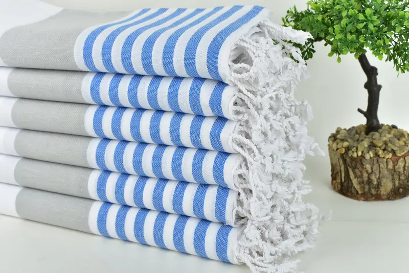 Gifts For Him, 70x40 Cotton Striped Towel, Bachelorette Favor, Thin and lightweight Turkish peshtemal, Bridal Shower Favors, Turkish Towel Beach - 3