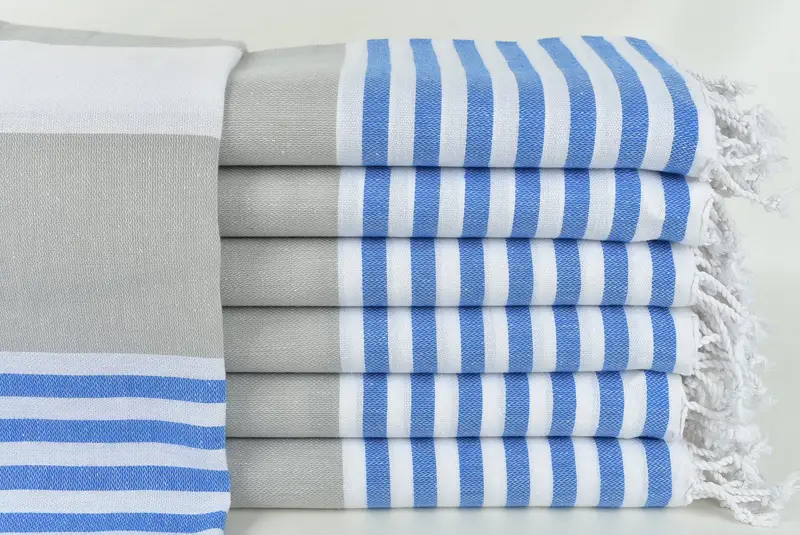Gifts For Him, 70x40 Cotton Striped Towel, Bachelorette Favor, Thin and lightweight Turkish peshtemal, Bridal Shower Favors, Turkish Towel Beach - 1