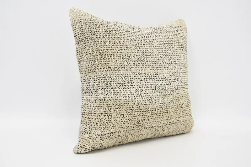 Decorative Cushion Case, 16x16 Beige Cushion Cover, Vintage Pillow, Kilim Cushion Sham, Bench Pillow Sham, Pillow Sham, Home Decor Pillow - 3