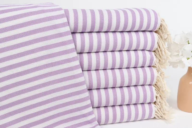 Gym Towel, Handmade Turkish Towel, Bachelorette Party Gifts, 70x40 Cotton Striped Towel, Gift Towel, Lightweight Turkish towel, Monogram Beach Towel - 1