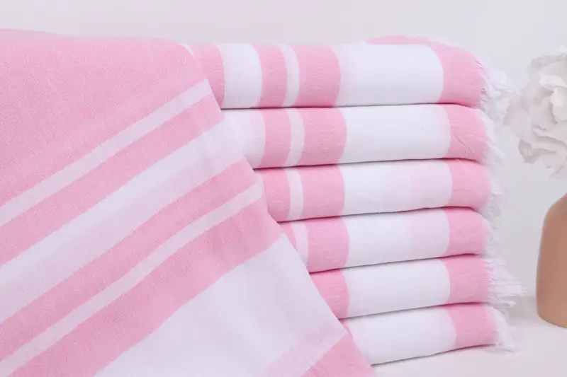 68x36 Cotton Striped Towel, Quick-dry peshtemal, Custom Wedding Gift, Beach Towel Personalized, Scarf Towel, Gift For Best Friend, Embroidered Towel - 1
