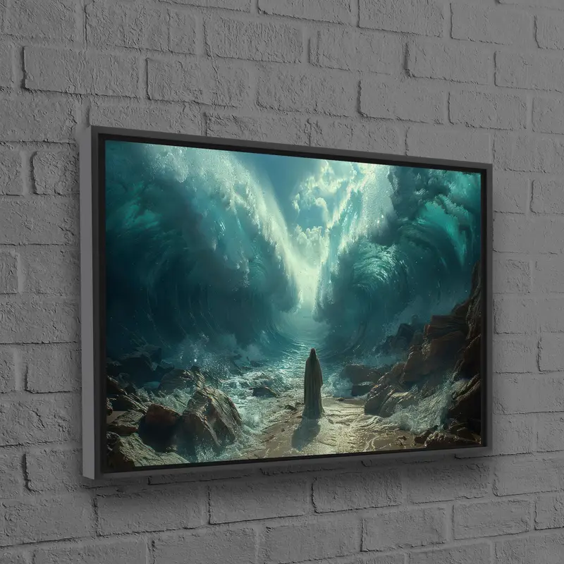 Sacred Serenity: Printed Canvas of Bible Scene