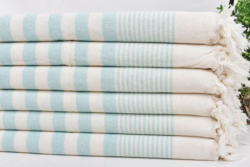 Kitchen Towel, 36x18 Cotton Striped Terry Towel, Home Gift, Guest Towel, Personalized Kitchen Towel, Small Bath Towels, Customized Turkish Towel - 3
