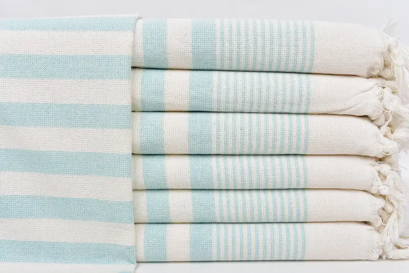 Kitchen Towel, 36x18 Cotton Striped Terry Towel, Home Gift, Guest Towel, Personalized Kitchen Towel, Small Bath Towels, Customized Turkish Towel - 1