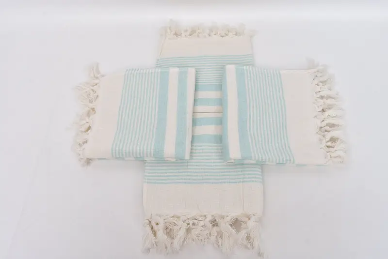Kitchen Towel, 36x18 Cotton Striped Terry Towel, Home Gift, Guest Towel, Personalized Kitchen Towel, Small Bath Towels, Customized Turkish Towel - 6