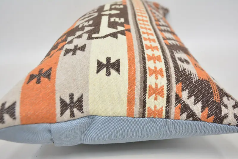 Throw Kilim Pillow, Pillow, Pillow for Sofa, Hippie Throw Cushion, Authentic Pillow Case, 12x24 Beige Cushion, Pillow for Couch - 5