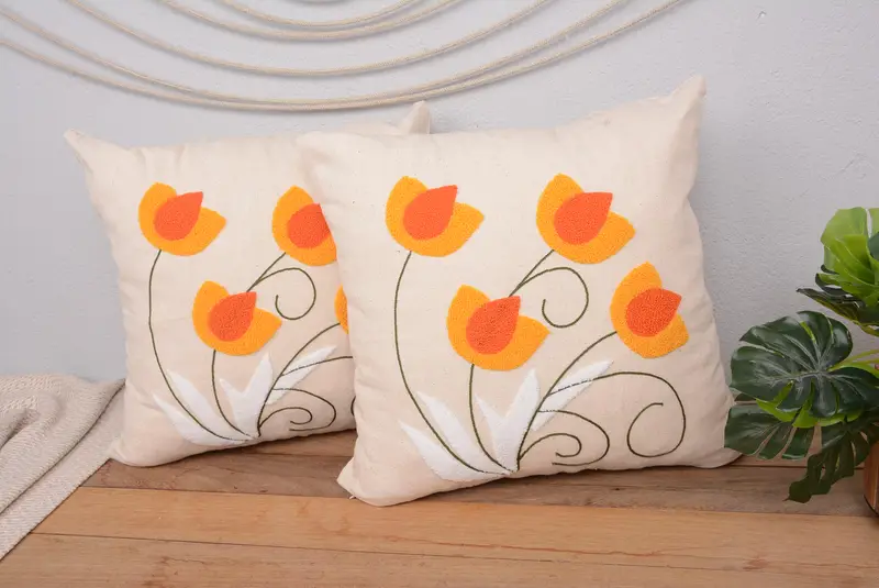 Gesticktes Southwestern-Wurfkissen, handgefertigtes Vintage-Kissen