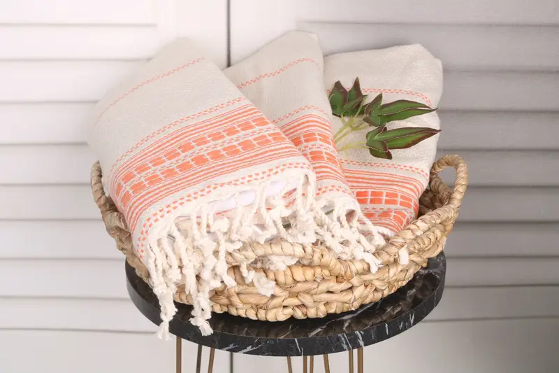 Turkish Towel Hand Towel, Holiday Towel, Xmas Gifts, Small Bath Towels, Personalized Dish Towel, 40x20 Linen Striped Towel, Bachelorette Party Gifts - 5