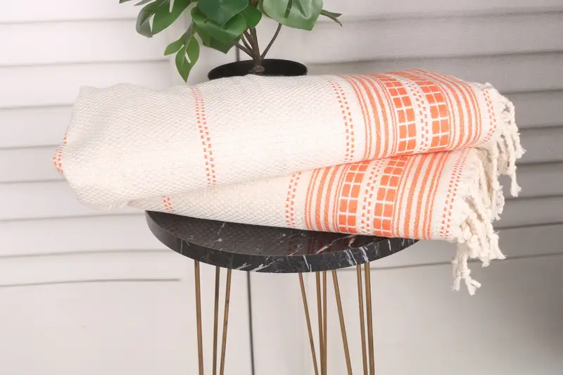 Turkish Towel Hand Towel, Holiday Towel, Xmas Gifts, Small Bath Towels, Personalized Dish Towel, 40x20 Linen Striped Towel, Bachelorette Party Gifts - 3