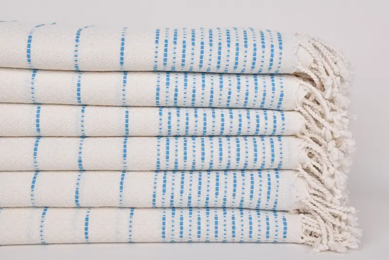 Beach towel, Travel Towel, Employee Gifts, Thin towel, Travel towel, 70x38 Cotton Striped Design Towel, Guest Towel, Embroidered Turkish Towel - 2