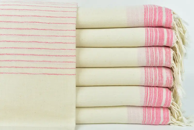 68x36 Cotton Striped Towel, Peshtemal, Lightweight Turkish towel, Soft towel, Fouta towel, Fringed Turkish towel for poolside, Beach Size Towel - 1