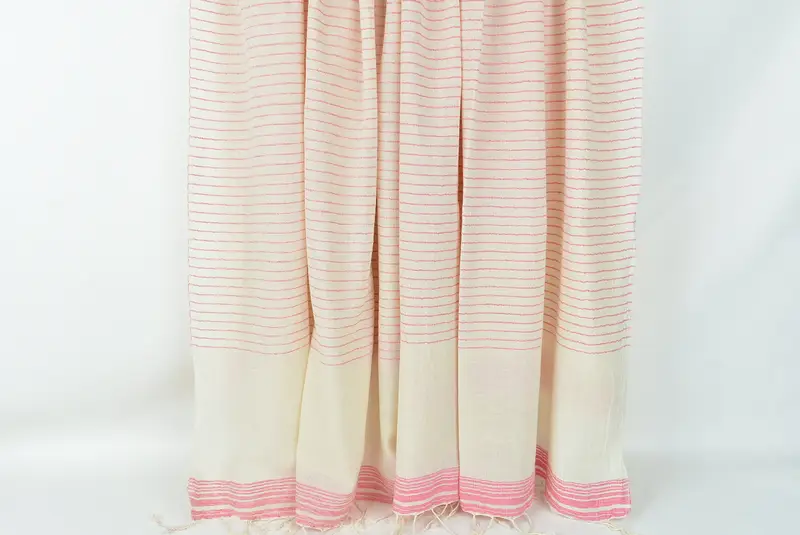 68x36 Cotton Striped Towel, Peshtemal, Lightweight Turkish towel, Soft towel, Fouta towel, Fringed Turkish towel for poolside, Beach Size Towel - 8