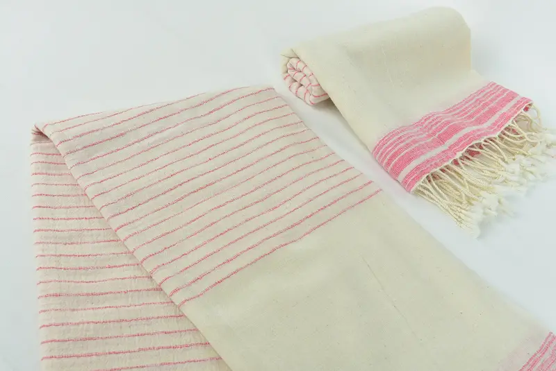 68x36 Cotton Striped Towel, Peshtemal, Lightweight Turkish towel, Soft towel, Fouta towel, Fringed Turkish towel for poolside, Beach Size Towel - 7