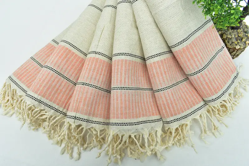 Personalized Gifts, Gift Towel, Wedding Hand Made Gift, 40x20 Linen Striped Towel, Wedding Gift Kitchen Towel, Kitchen Towel, Monogrammed Hand Towel - 4