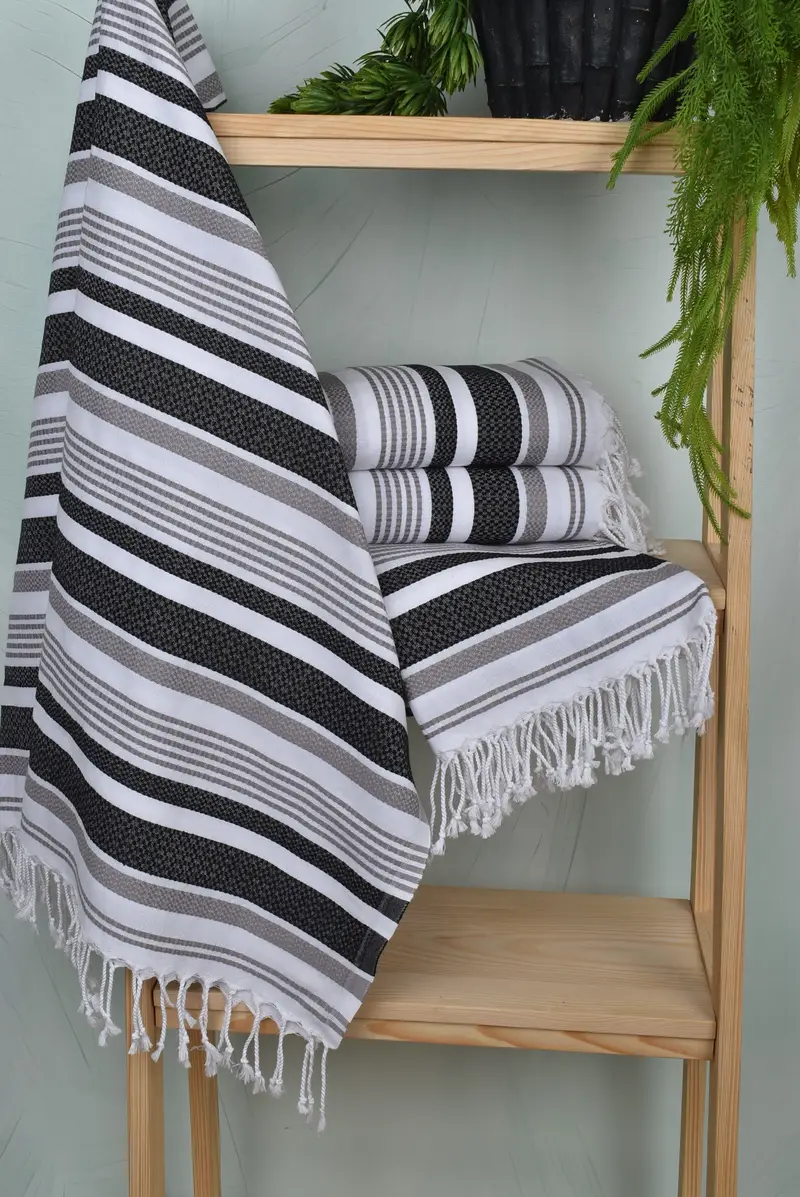Yoga Towel, Travel towel, 70x36 Cotton Striped Towel, Christmas Gift, Luxury towel, Turkish Towel Personalized, Turkish hand towel, Wedding Towel - 6