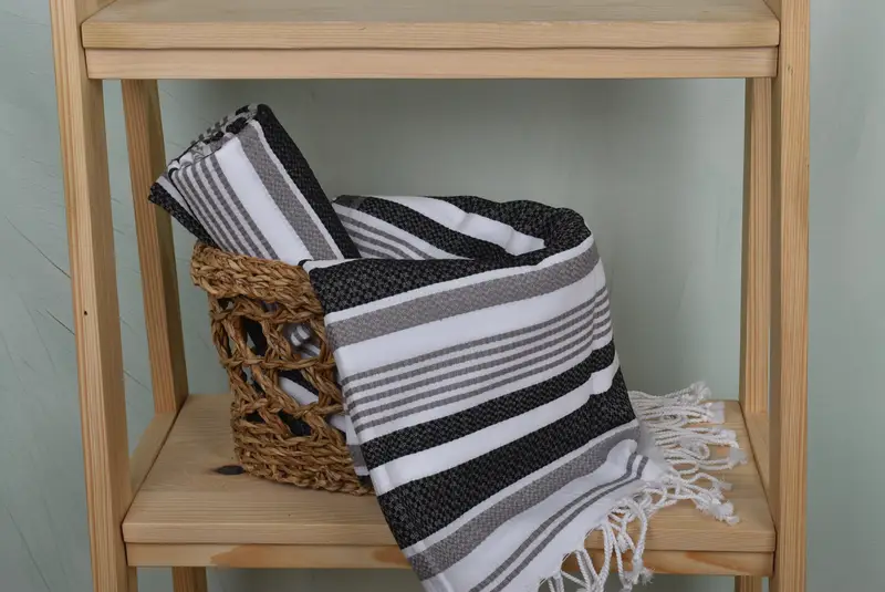 Yoga Towel, Travel towel, 70x36 Cotton Striped Towel, Christmas Gift, Luxury towel, Turkish Towel Personalized, Turkish hand towel, Wedding Towel - 4