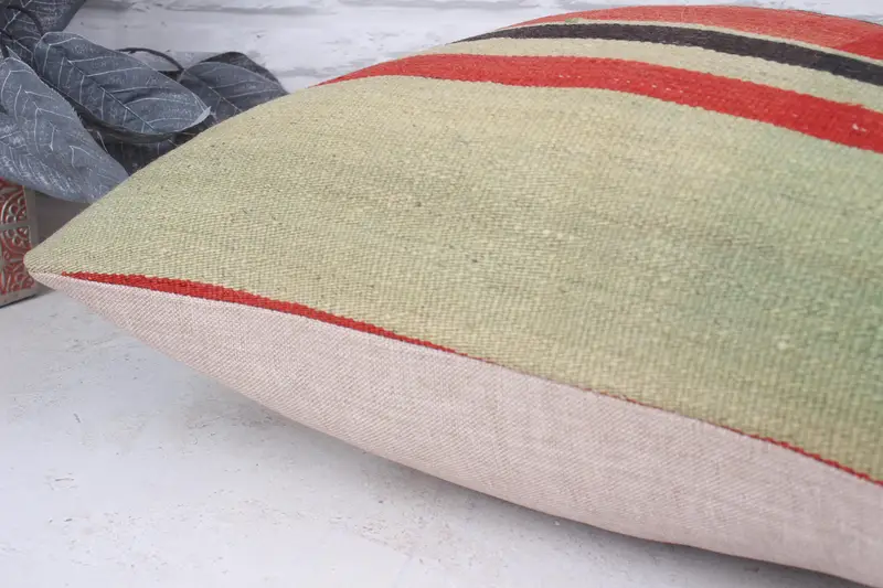 Vintage Kilim Pillow, 20x20 Brown Pillow Case, Pillow Cover, Home Decor Pillow, Vintage Kilim Throw Pillow, Bench Cushion Cover - 6