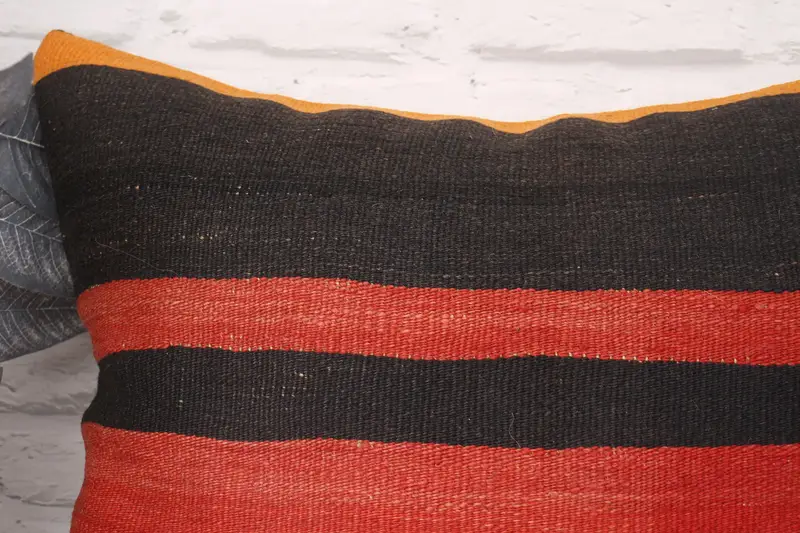 Vintage Kilim Pillow, 20x20 Brown Pillow Case, Pillow Cover, Home Decor Pillow, Vintage Kilim Throw Pillow, Bench Cushion Cover - 2