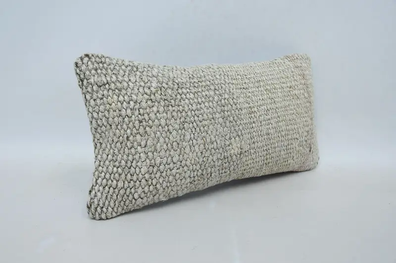 Garden Pillow Sham, Turkish Pillow, 8x16 Beige Pillow Case, Aztec Pillow Sham, Kilim Pillow, Boho Pillow Sham Cover, Outdoor Throw Cushion, Pillow - 3
