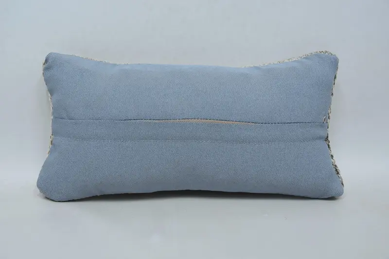Garden Pillow Sham, Turkish Pillow, 8x16 Beige Pillow Case, Aztec Pillow Sham, Kilim Pillow, Boho Pillow Sham Cover, Outdoor Throw Cushion, Pillow - 6