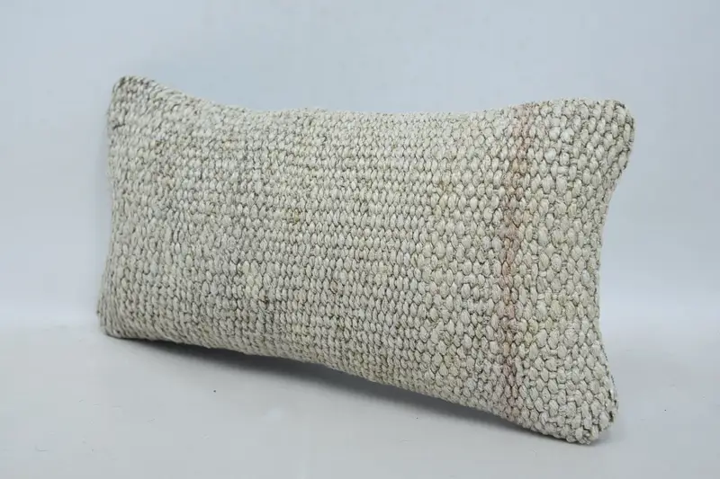 Garden Pillow Sham, Turkish Pillow, 8x16 Beige Pillow Case, Aztec Pillow Sham, Kilim Pillow, Boho Pillow Sham Cover, Outdoor Throw Cushion, Pillow - 4