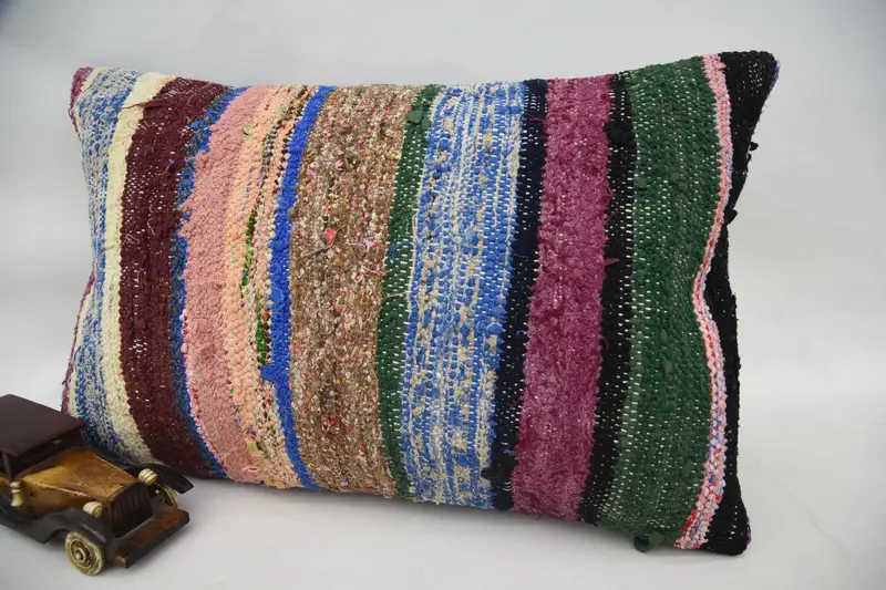 16x24 Pink Pillow Sham, Kilim Pillow, Wholesale Cushion Cover, Turkish Kilim Pillow, Pillow for Sofa, Vintage Kilim Pillow Cushion, Cushion Cover - 3