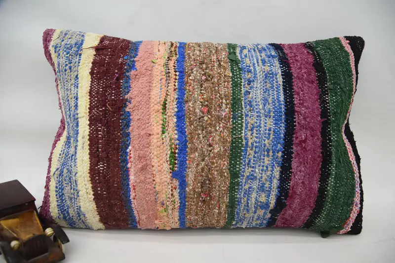 16x24 Pink Pillow Sham, Kilim Pillow, Wholesale Cushion Cover, Turkish Kilim Pillow, Pillow for Sofa, Vintage Kilim Pillow Cushion, Cushion Cover - 4