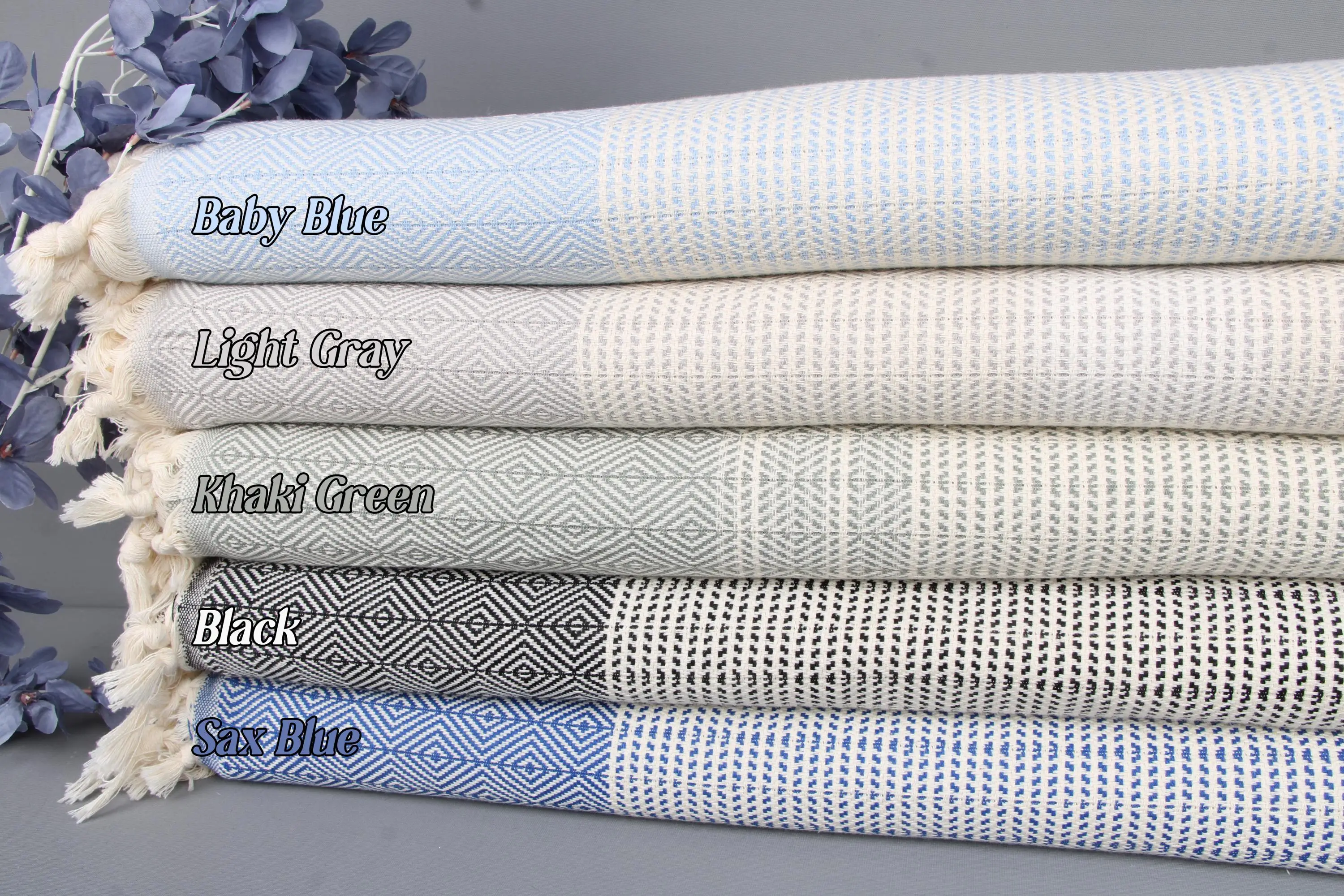Cotton Throw Beige Plaid, 71x79, Country Farmhouse Style, Recycled & Organic - 1