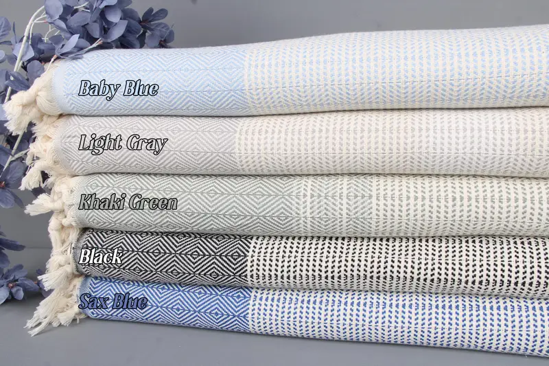 Cotton Throw Beige Plaid, 71x79, Country Farmhouse Style, Recycled & Organic