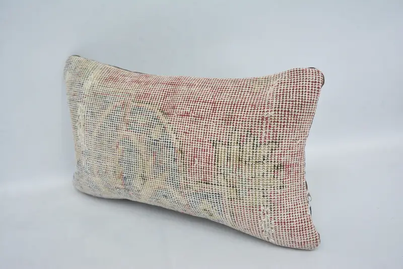 Interior Designer Pillow, 12x20 Blue Pillow Case, Crochet Pattern Cushion Case, Home Decor Pillow, Cushion, Ethnical Kilim Rug Pillow - 4