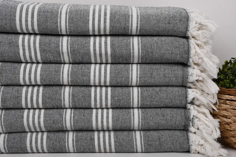 Custom Wedding Gift, Personalized Beach Towel, Quick-dry peshtemal, 70x40 Cotton Striped Towel, Bride Gift, Eco-friendly Turkish peshtemal towel - 2