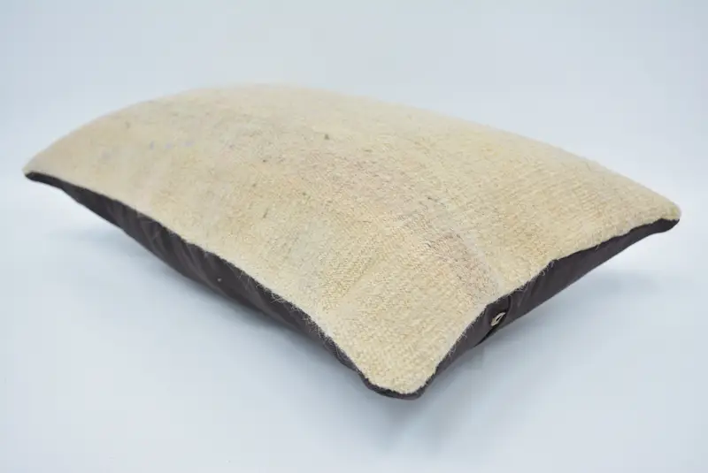 Kilim Cushion Sham, Sofa Cushion Case, Accent Throw Cushion, Boho Pillow, 12x20 Beige Cushion, Vintage Kilim Pillow, Yoga Cushion Case, Pillow Case - 6