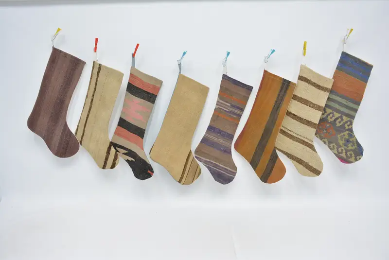 Festive Christmas Ornaments Pattern, 8 Inch Wide Christmas Stocking