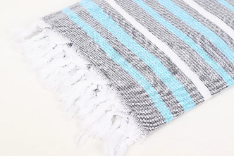 Turkish hand towel, 70x40 Cotton Striped Towel, Bachelor Gift, Home Decor Gifts, Luxury Turkish beach towel for summer vacation, Soft towel - 7