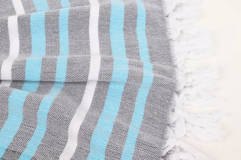 Turkish hand towel, 70x40 Cotton Striped Towel, Bachelor Gift, Home Decor Gifts, Luxury Turkish beach towel for summer vacation, Soft towel - 8