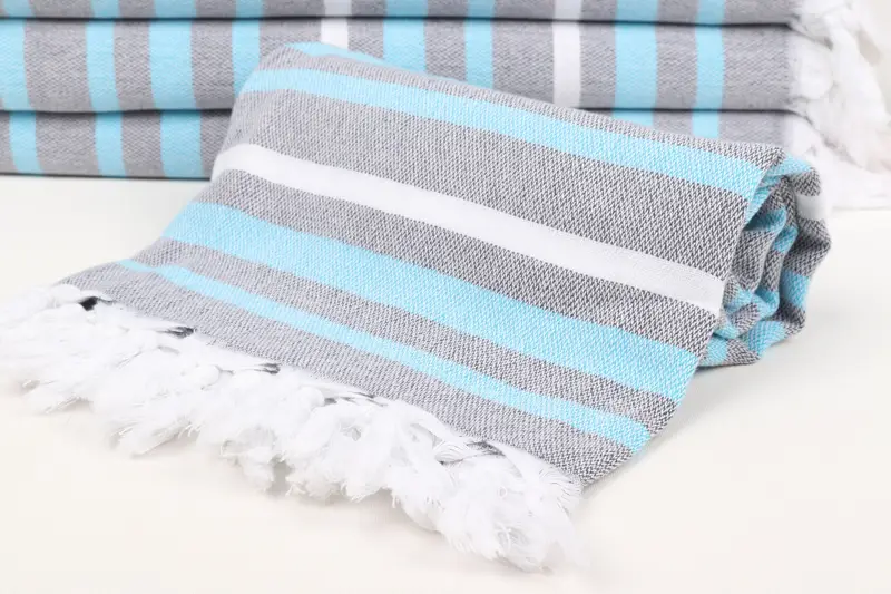 Turkish hand towel, 70x40 Cotton Striped Towel, Bachelor Gift, Home Decor Gifts, Luxury Turkish beach towel for summer vacation, Soft towel - 4