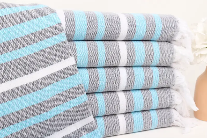 Turkish hand towel, 70x40 Cotton Striped Towel, Bachelor Gift, Home Decor Gifts, Luxury Turkish beach towel for summer vacation, Soft towel - 1