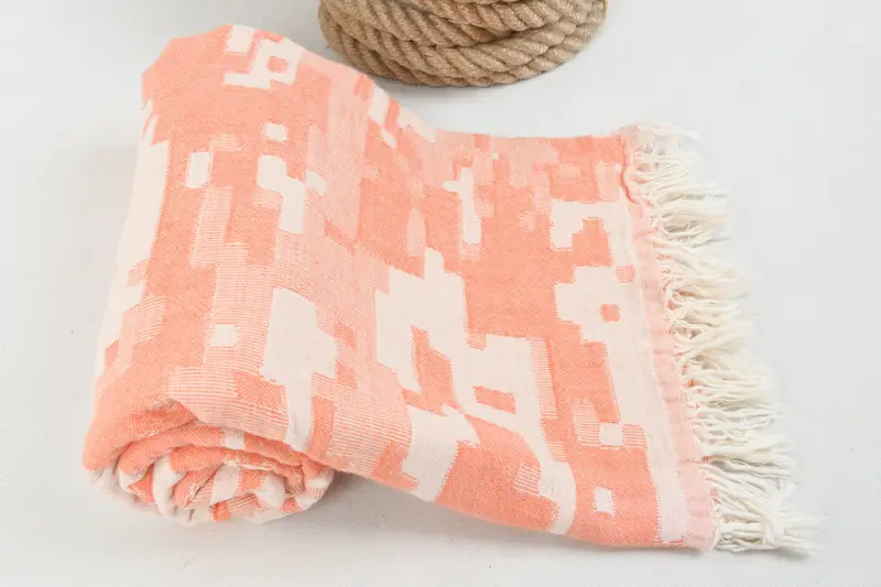 Embroidered Turkish Towel, 68x36 Cotton Camouflage Towel, Turkish Towel Beach Towel, Bath towel, Personalised Gift, Wedding Favors, Home Decor Gifts - 8