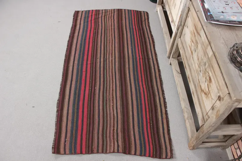 Brown, Pink Camouflage Rug, 76x160 cm Chic Decor