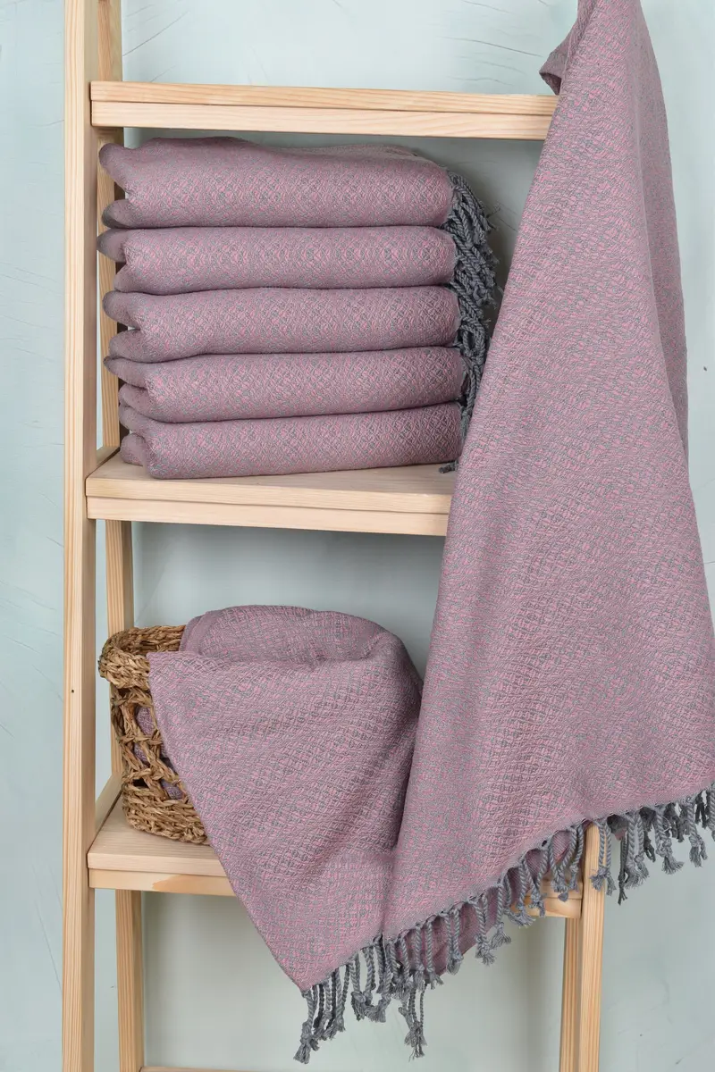 Absorbent Turkish towel, Bridemaids Beach Towel, Friends Beach Towel, Housewarming Gift, Handmade Gift, Christmas Gift, 70x40 Cotton Geometric Towel - 3