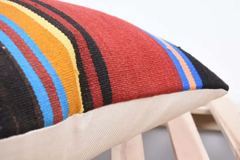 18x18 Red Pillow, Kilim Pillow, Turkish Corner Cushion, Cushion Case, Gift Pillow, Art Deco Cushion, Handmade Kilim Cushion - 7