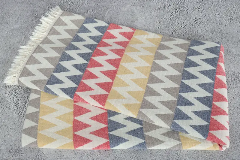Custom Wedding Gift, Bridesmaid Towel, Bride Gift, Wedding Towel, 70x40 Cotton Zigzag Design Towel, Quick-Dry Beach Towel, Lightweight towel - 13