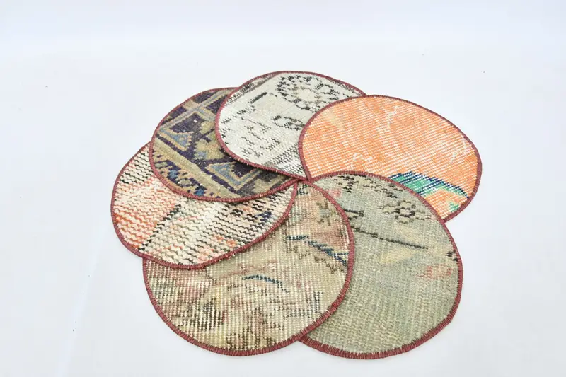 ボヘミアン オレンジ & ベージュ プレースマット、ゴシック ピンナップ スタイル プレースマット