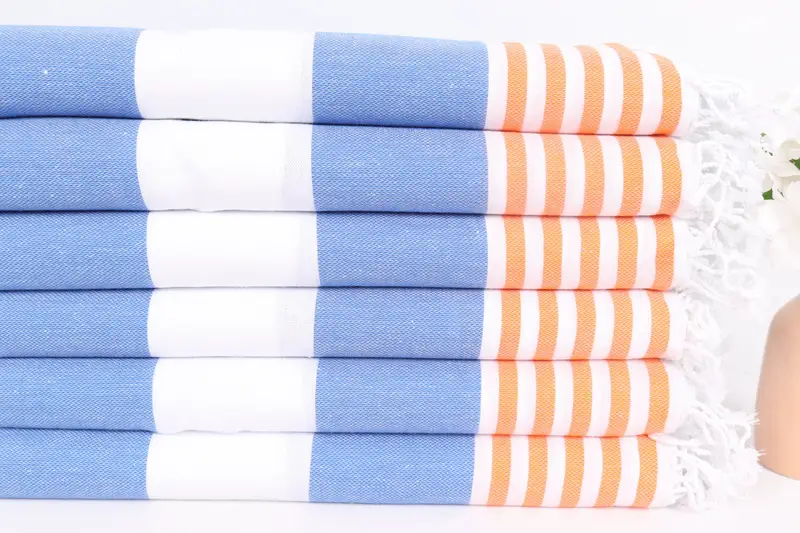Monogrammed Hand Towel, Personalized Kitchen Towel, Bridesmaid Gifts Personalized, 40x24 Cotton Striped Towel, Summer Towel, Personalized Hand Towel - 3