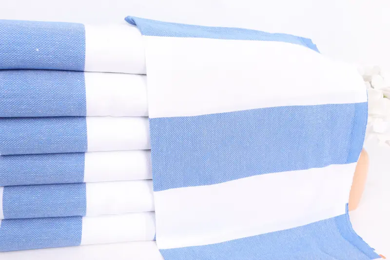 Monogrammed Hand Towel, Personalized Kitchen Towel, Bridesmaid Gifts Personalized, 40x24 Cotton Striped Towel, Summer Towel, Personalized Hand Towel - 2